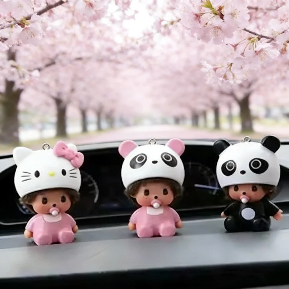 Chaveiro Hello Kitty, Chaveiro Monchhichi, Produtos Femininos de Anime Fofo, Acessórios para Mochila e Capa de Telefone KT, Presente para Meninas
