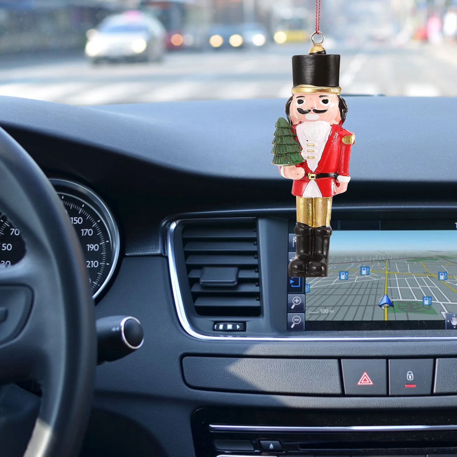 2 Pcs Resin Soldier Pendant Nutcracker Figure Figurine Hanging Decorations Mini Wreath