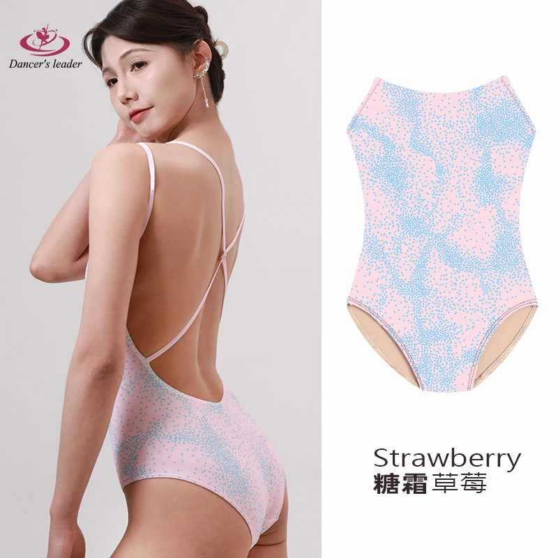บัลเล่ต์ Leotard สําหรับผู้หญิงฝึกเสื้อผ้า Candy สี Frostbite พิมพ์ยิมนาสติกผู้ใหญ่ Air โยคะเครื่องแต่งกาย
