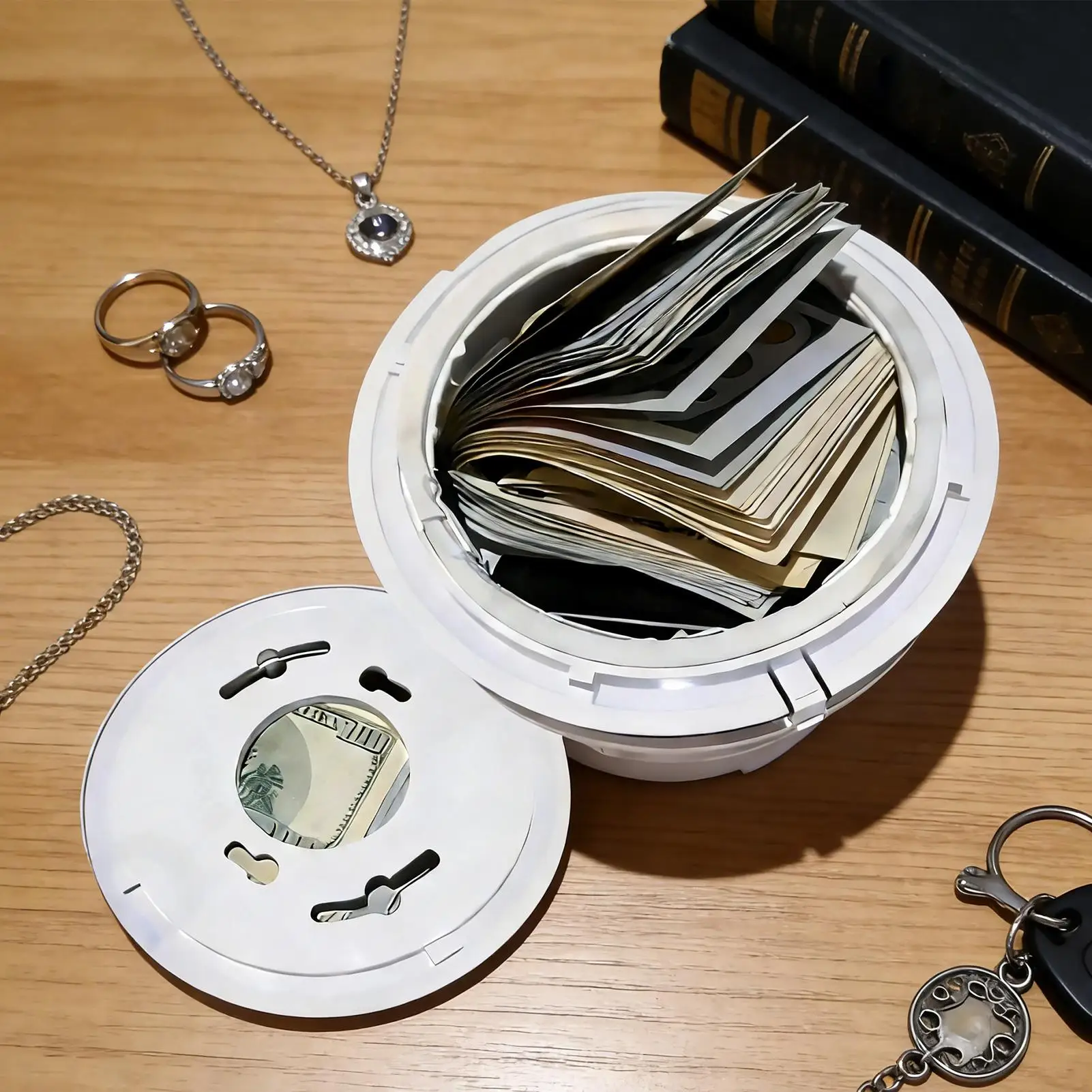 Hiddens Secret Safe Box Discreet Valuables Hider Home Dorm Office Storage For Rings Necklaces Money Jewelry Homeowners Bedroom