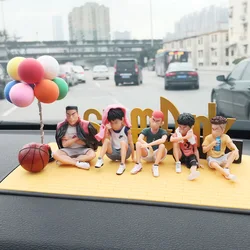 Car Interior Decoration Cartoon Anime SLAM DUNK Action Figures Hanamichi Sakuragi Sets Figurines Ornament Auto Accessories Gifts