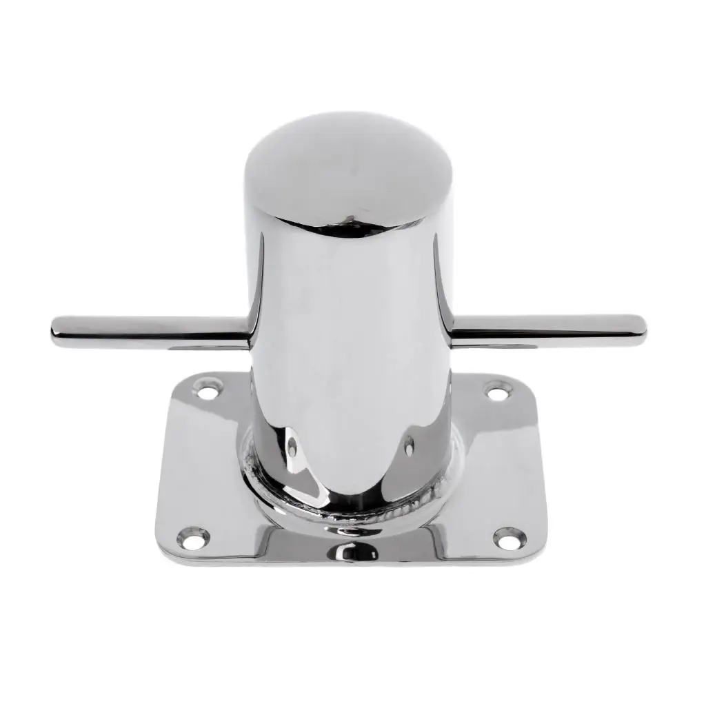 Marine 316 Stainless Steel Single Cross Bollard Boat Yacht Mooring Cleat