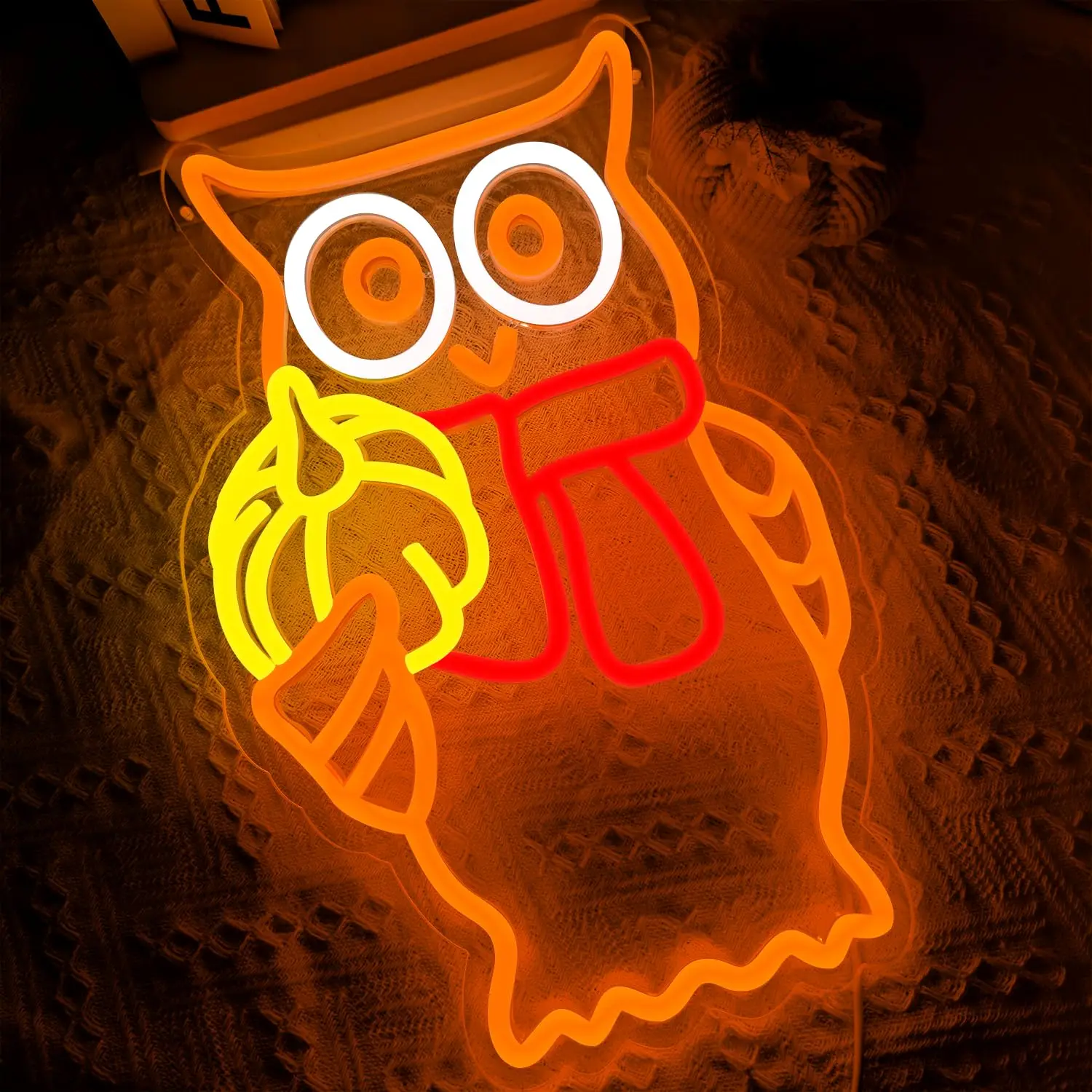 カボチャフクロウ-led-ネオンサイン-壁装飾用-感謝祭-発光-usb-電源調光可能スイッチ-パーティー-カーニバル-屋内装飾用