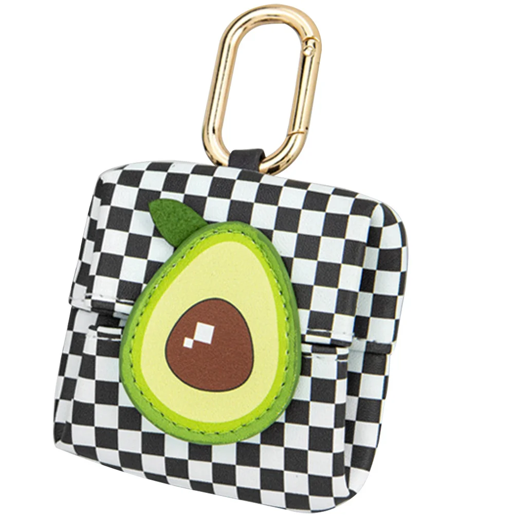 

Fruit Pattern Small Wallet Cute Coin Pouch for Women Cartoon Earphone Case Lightweight Storage Bag for Travel School