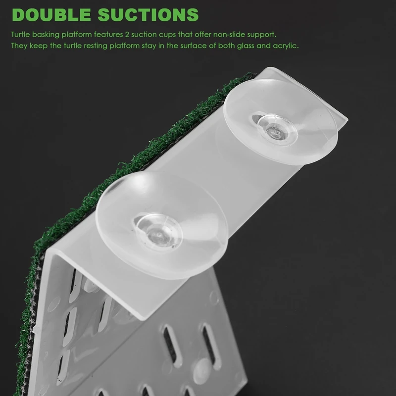 Lawn Turtle Basking Platform Turtle Resting Basking Platform, Simulation Grass Turtle Ramp für Turtle Tank, Reptile M-A51M