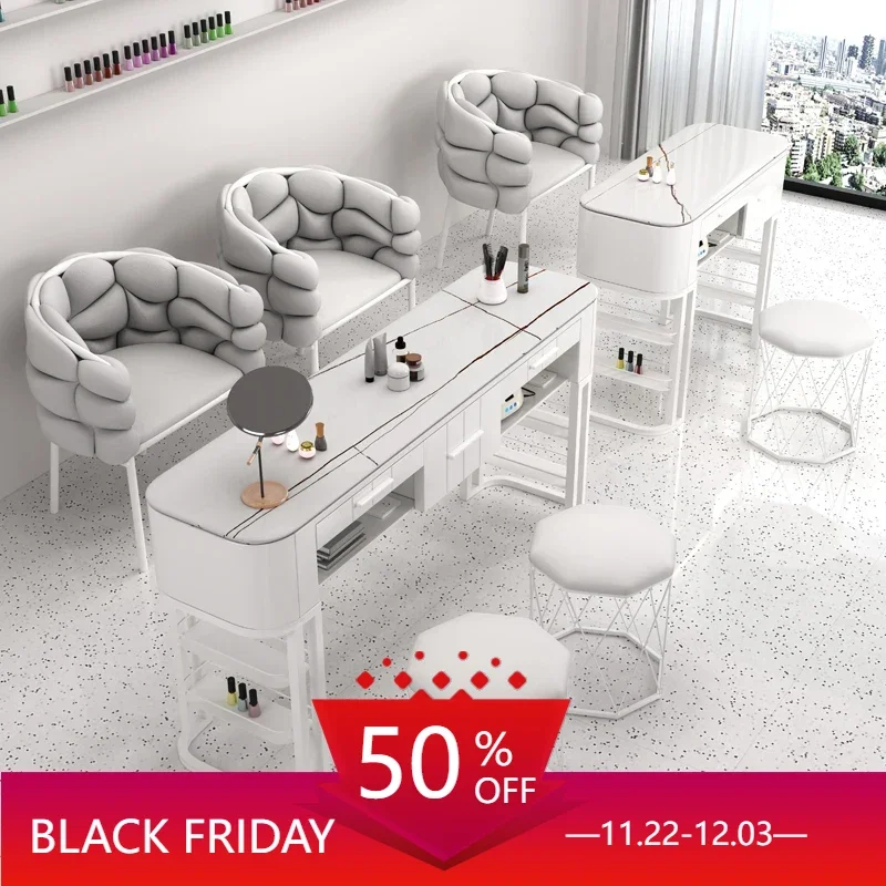 

Hairdressing Salon Furniture Professional Nails Table Manicure Beauty Tables Nail Reception Desk Manicure Moveis Dressing Gel