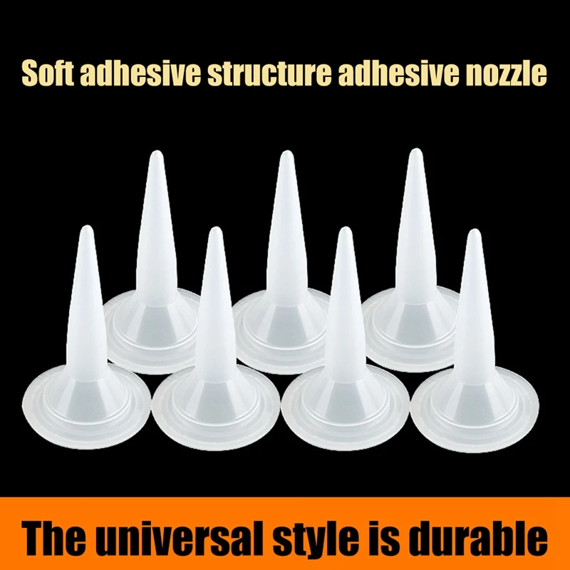 100 PCS Plastic Structure Caulking Nozzles Extender Caulk Nozzle Tip Tool For Caulk Nozzles Applicator, Easy To Use