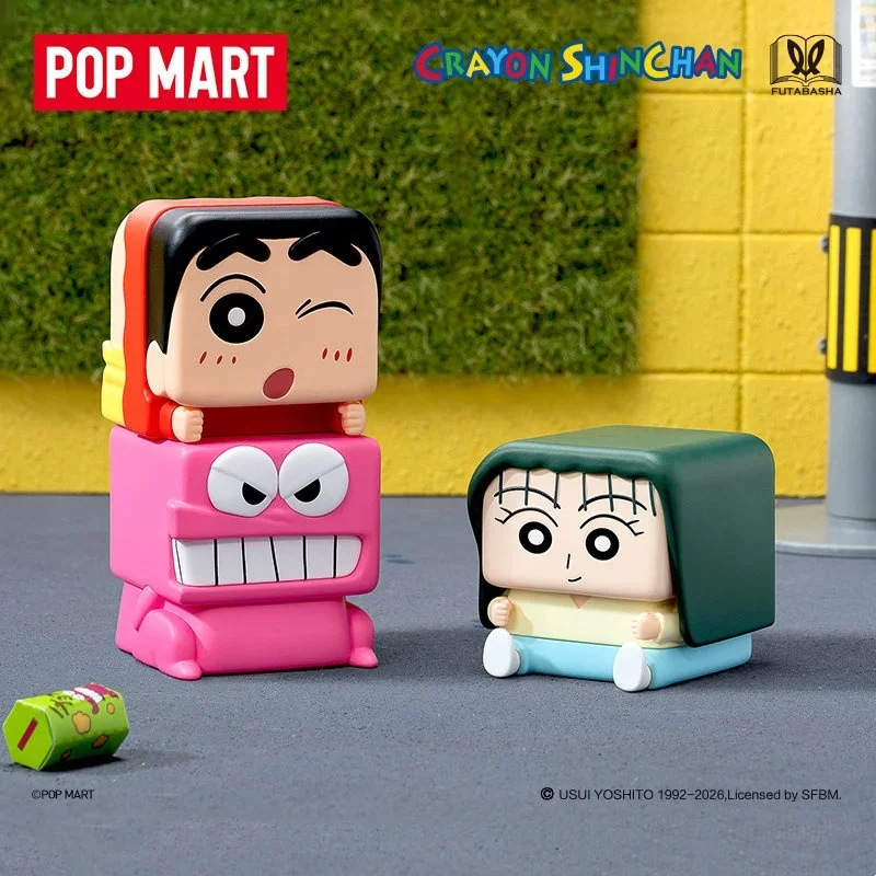 

POP MART Crayon Shinchan POP CUBE-2 Series Mystery Box Genuine Blind Box Guess Toys Bag Ornament Figurines Home Decor Desktop