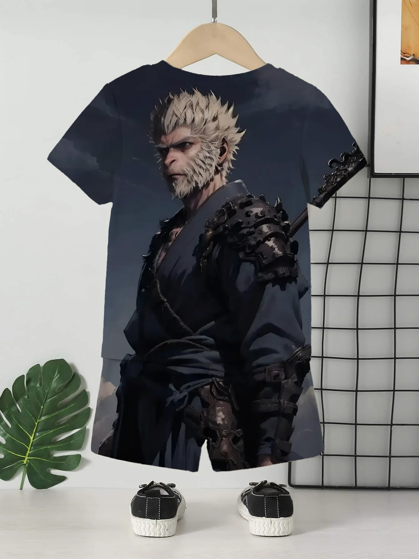 'Black Myth: Wukong' 'the East SeaDragon King's Palace' Game pattern 3D printed men's short sleeve, fashion casual new street ga