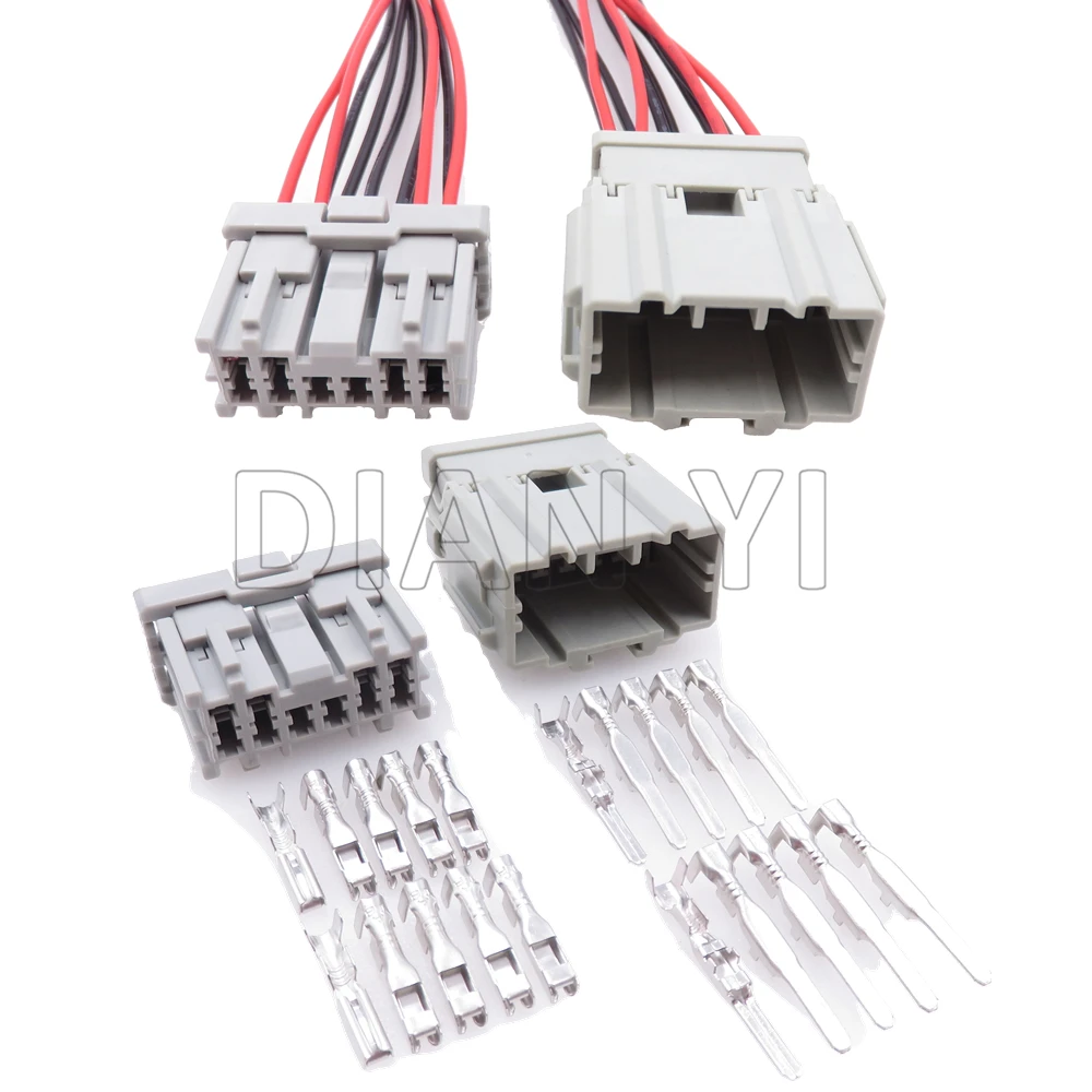 

1 Set 10 Way Starter Auto Wiring Terminal Connector 6098-0249 6098-0250 Automotive Unsealed Socket with Cables