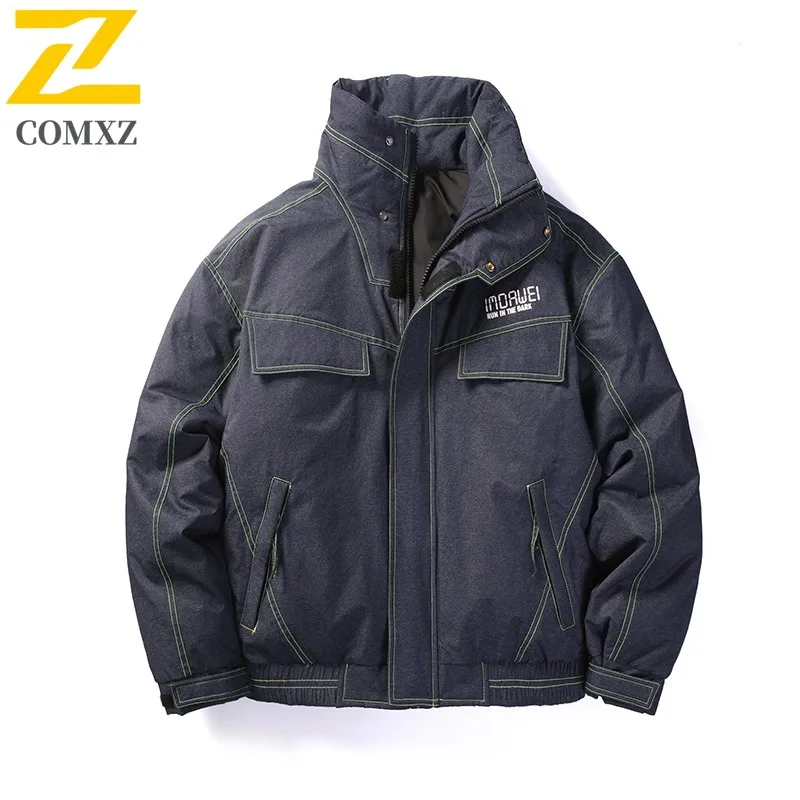 COMXZ Men's Cotton Padded Jacket 2025 Casual Gathering Warm Design Road Trip Down Jacket Daily Wear Lightweight Fit Padding Coat