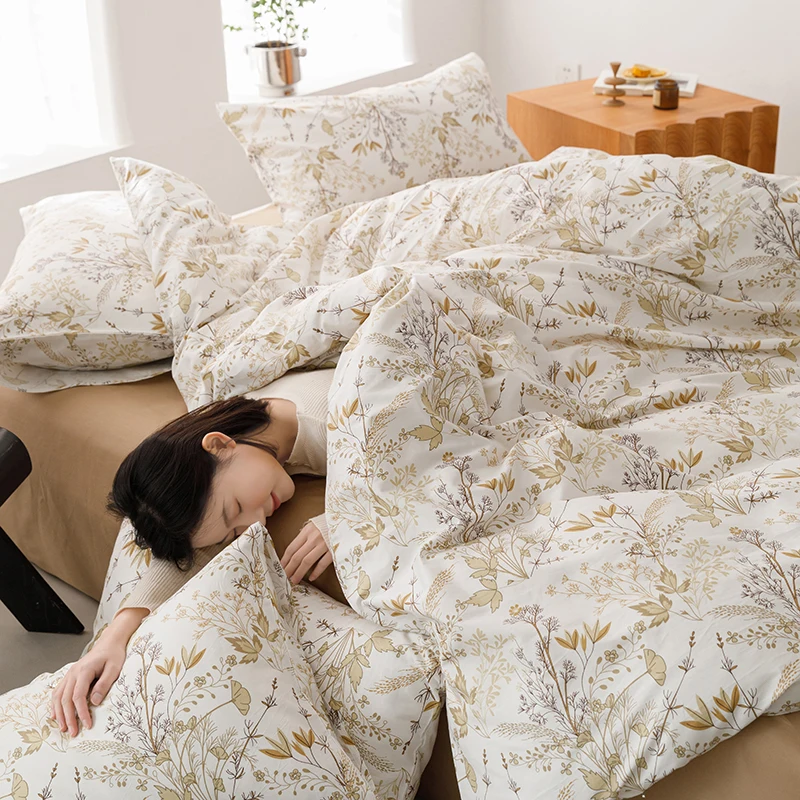Bonenjoy Duvet Cover Pure Cotton Bed Cover Girls Boys Comforter Covers 이불커버 Single/Double/Queen Size Quilt Cover (No Pillowcase)