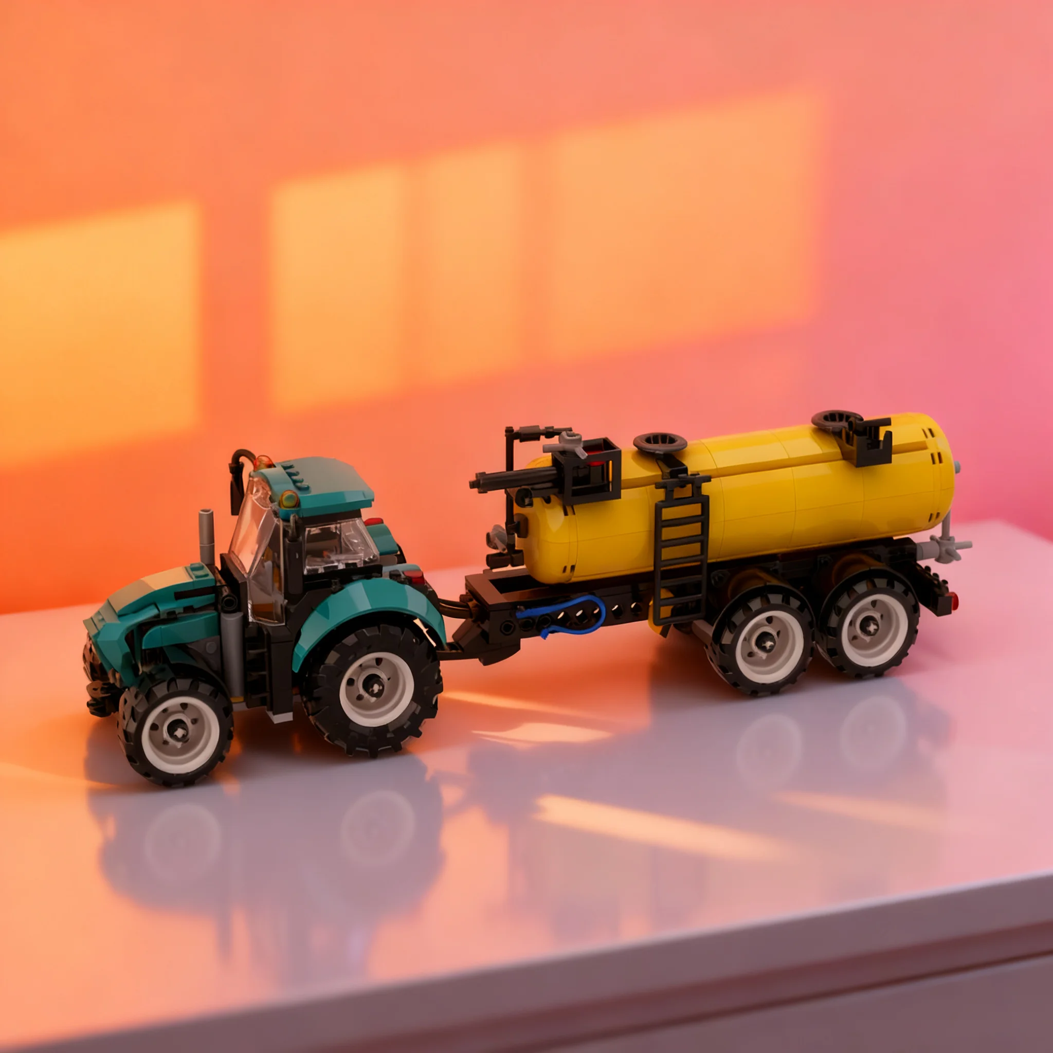 307pcs MOC Water Tank City Tractor City Model Toys Building Blocks Construction Christmas Gifts Brick Education Kids DIY Idea