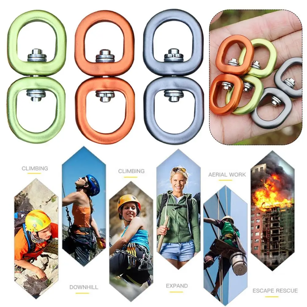 Professional Climbing Carabiner Mountaineering Hammock Safety Buckle Hook Lock Rotating Ring Climbing Buckle Outdoor Tool