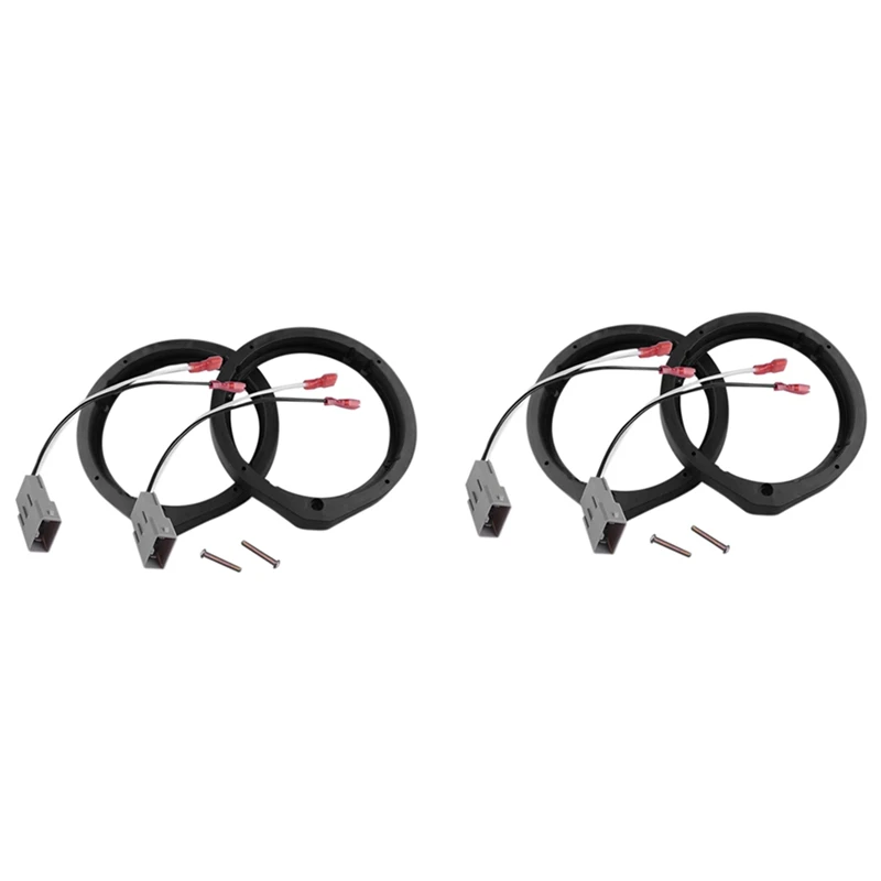 

4PCS 6.5 Inch Car Horn Gasket Car Speaker Adapter With Wiring Harness For Honda Civic Accord CR-Z Insight 2006-2011