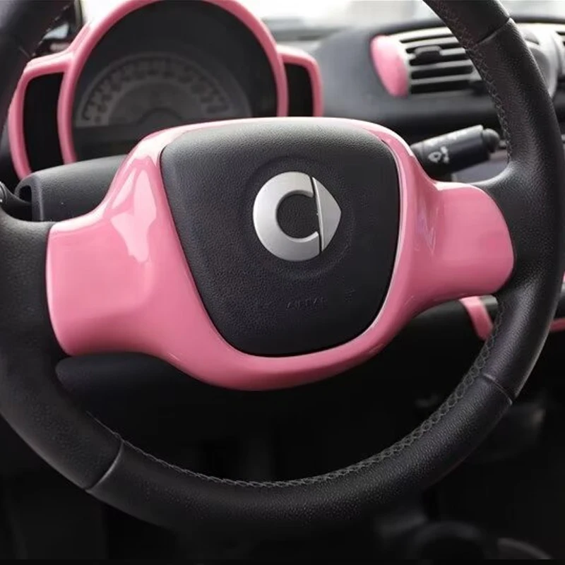 Car Interior Decorative Stickers For Mercedes Smart Brabus 451 Fortwo Car Modification Accessories Pink Decorative Stickers