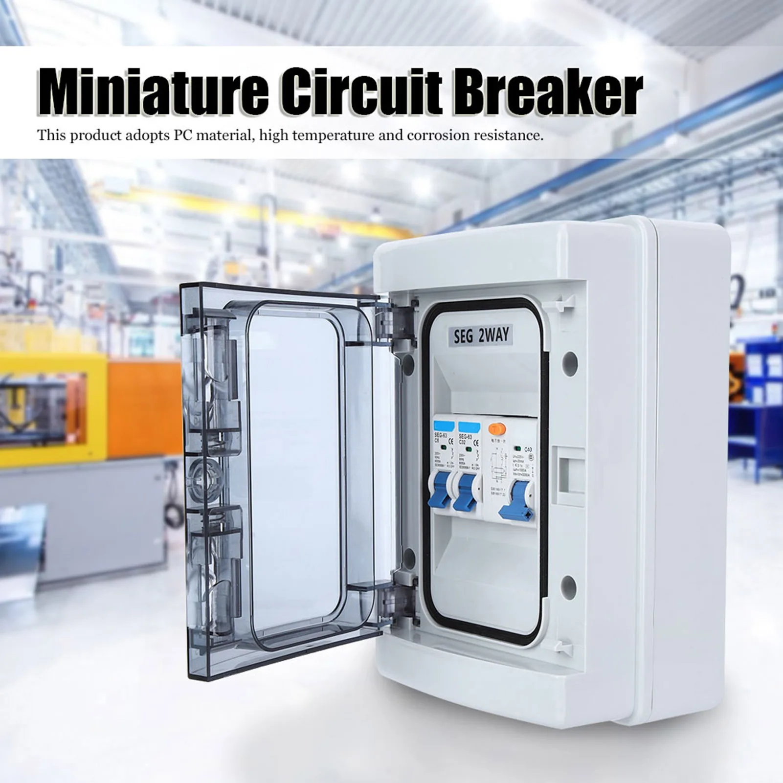 

IP65 Водонепроницаемый 2-сторонний комбинированный комплект RCD + MCB 40A 30mA Защита от утечки DIN-рейка Мини-выключатель 6A + 32A