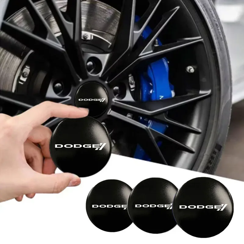 56mm Car Wheel Center Hub Cap Rim Cover Emblem Stickers for Dodge SXT Challenger RAM 1500 Charger Avengr Durango Caliber