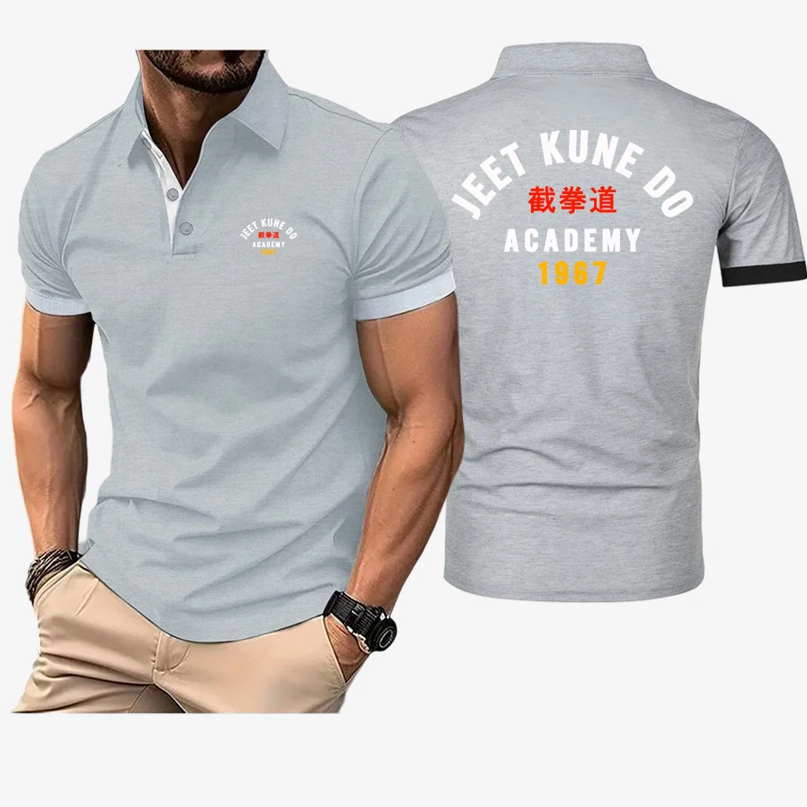 Jeet Kune Do Martial Artist Wing Chun Hot Sale Men's Summer Casual Breathable Comfortable Polo Shirt Solid Color T-Shirt