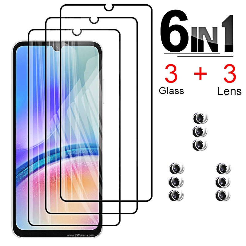 Protective Case for Samsung Galaxy A05S A04s A54 A34 A04 A24 M54 M34 M14 M04 Screen Protector Camera Lens Tempered Glass