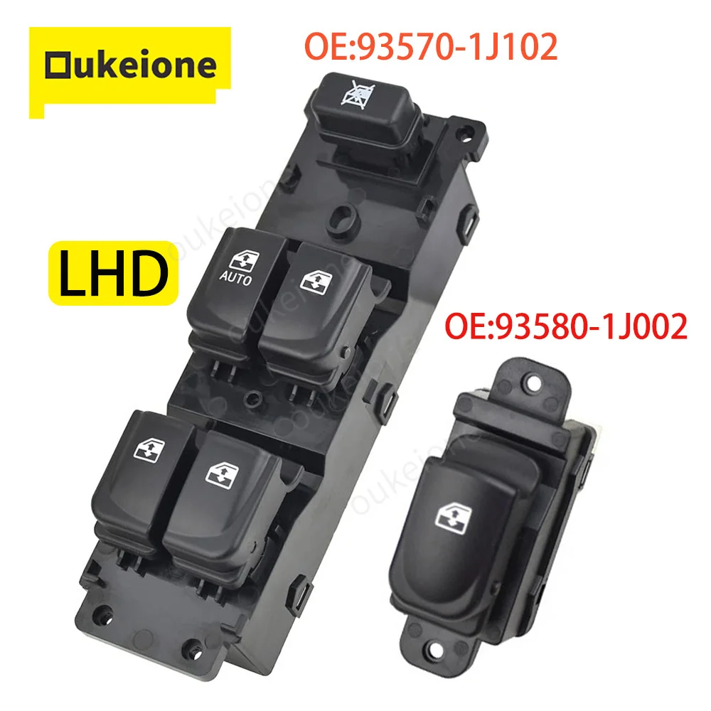 

For Hyundai i20 2008 2009 2010 2011 2012 2013 LHD Electric Master Passenger Power Window Control Switch 93570-1J102 93580-1J002