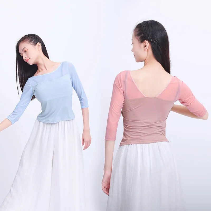 

customized women's adult ballet yoga modern classical dance performance clothes practice daily wear tops body shape costume