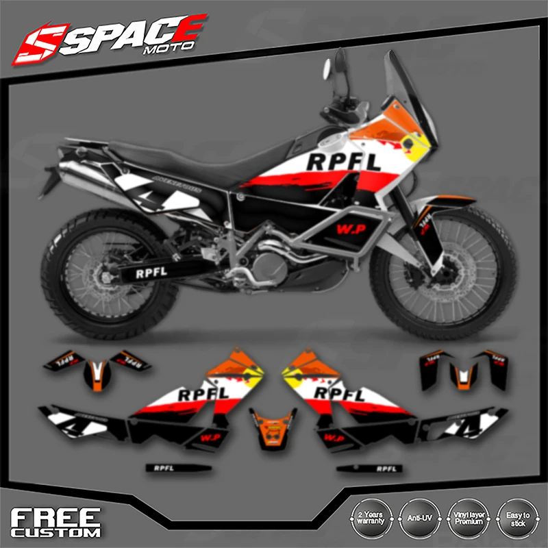 

SPACE Custom Motorcycle Graphics For KTM ADV990 2003 2004 2005 2006 2007 2008 2009 2010 2011 2012-2016 Decal Stickers Kits 002