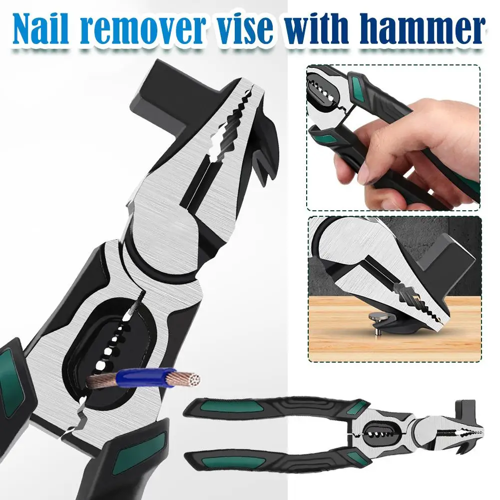 Multi Functional Labor-saving Wire Pliers Wire Breaking With Universal Anti Slip Hammer Pliers Tools Repair Pl S4o4