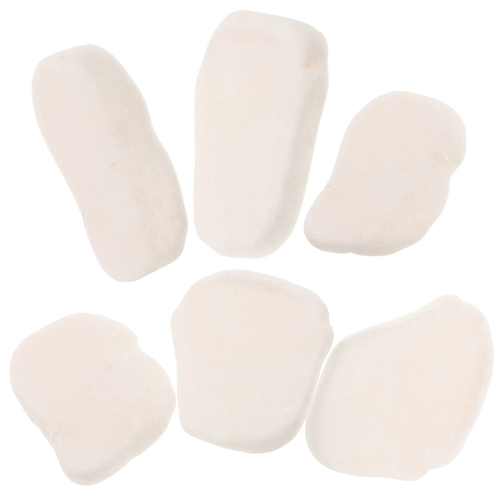 6 pezzi di pietre per pittura, forniture artigianali piatte, rocce decorative, fai da te, ciottoli vuoti, fiume, disegno liscio, giocattoli per lo sviluppo delle abilità artistiche