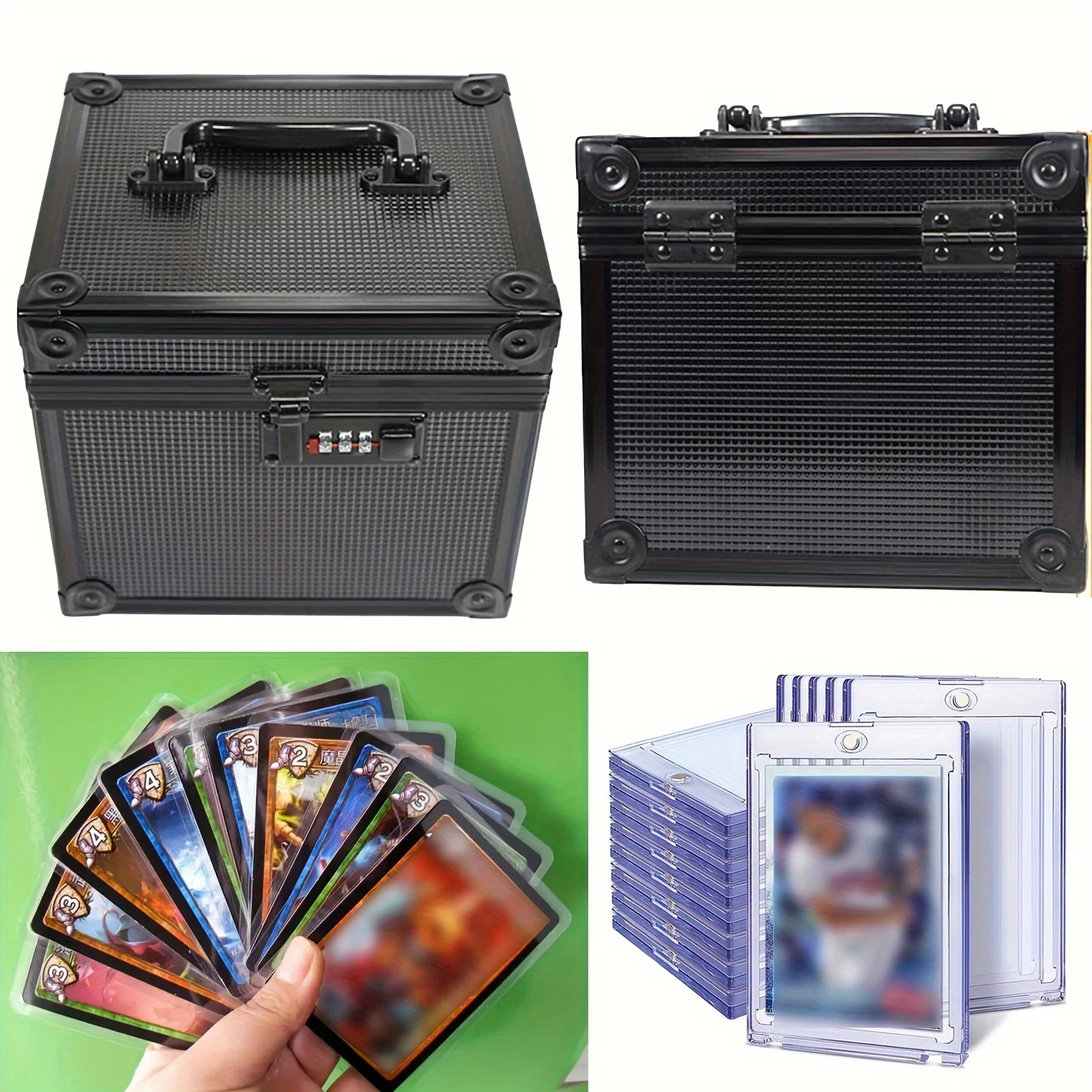 Graded Card Storage Coded Lock Box Organizer for PSA/BGS/FGS/SGC Trading Card Slabs, Loader Cards Brick Case Collector Box Sport