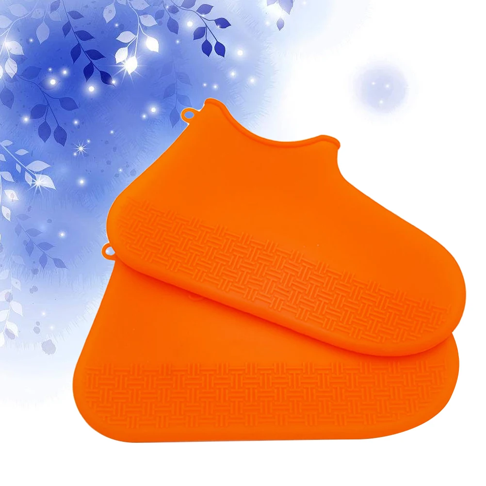 

1 Pair Waterproof Shoe Covers Anti-Slip Overshoes Silicone Shoe Protector For Mud Rain Snow Beach Travel Size L