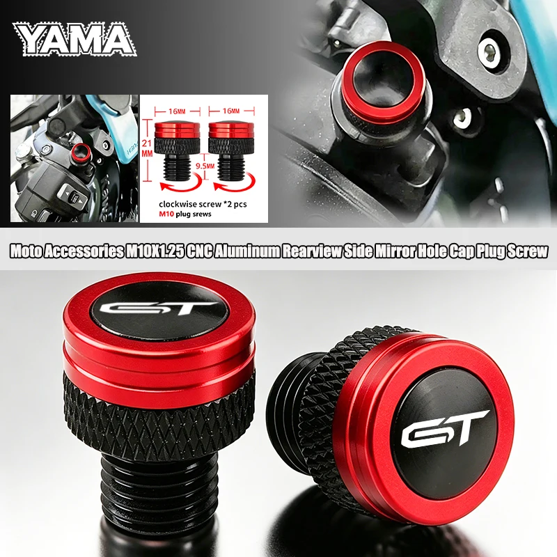Moto For Suzuki GSXS 125 750 950 1000 GSX S 1000 GT GSX-S1000GT/GX GSXS750 GSX-8S Rearview Side Mirror Hole Cap Plug Screw