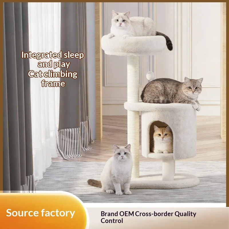 Árbol para gatos en media luna con cama integrada y rascador - imagen 4