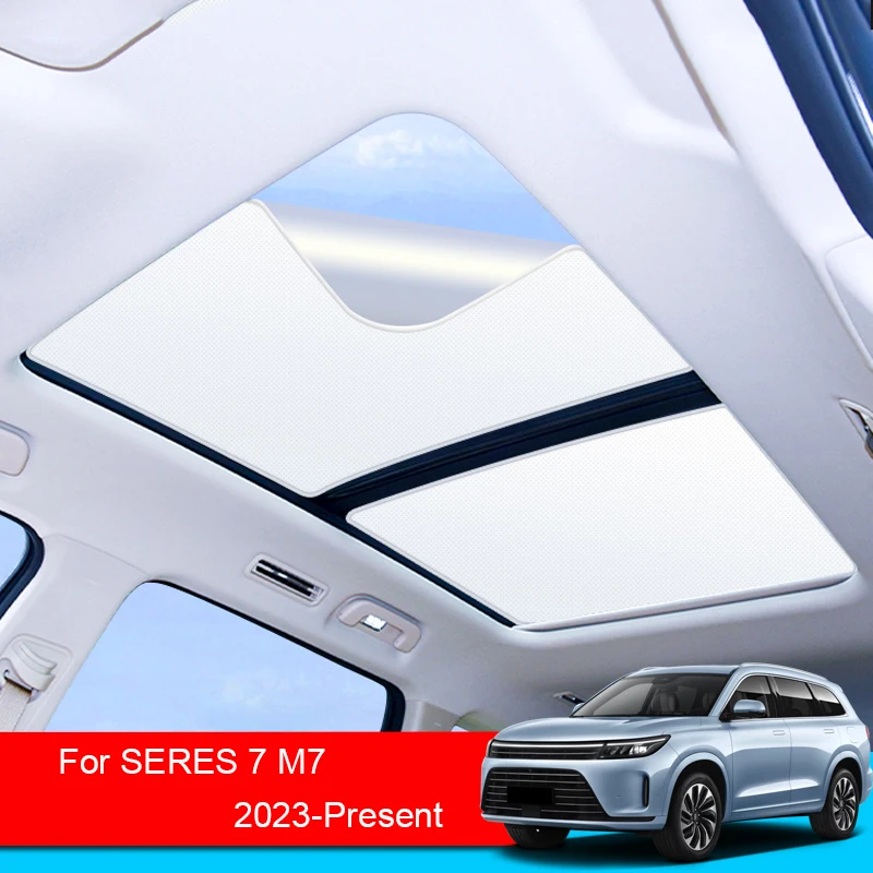 For SERES 7 M7 2023-2025 Car Electrostatic Adsorption Sunshade Sticker Sunshade Skylight Blind Shading Internal Accessories