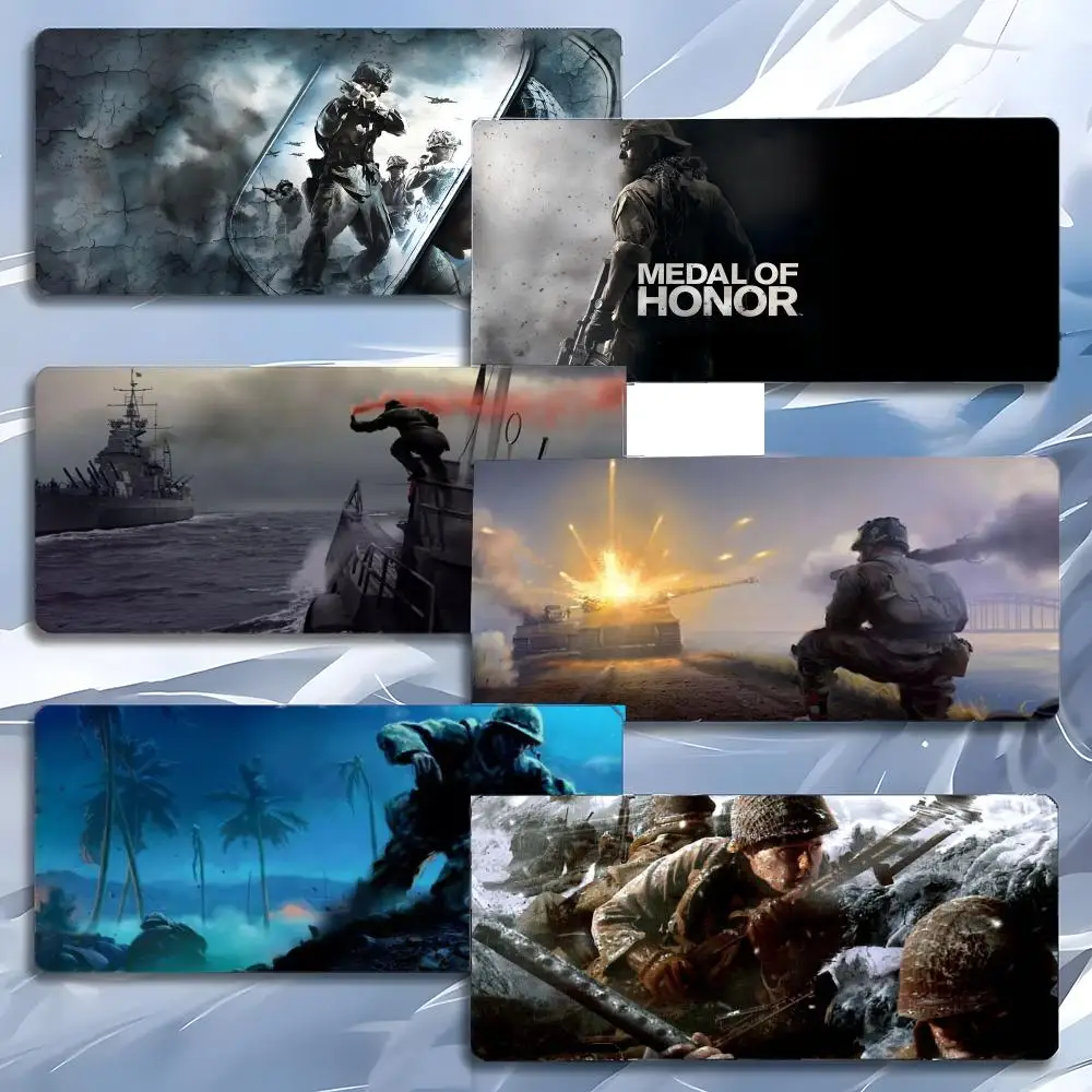 Classic Action Game M-Medal of Honor Mouse Pad Mousepad Large Gaming LockEdge Thickened PC Table Desk Mat