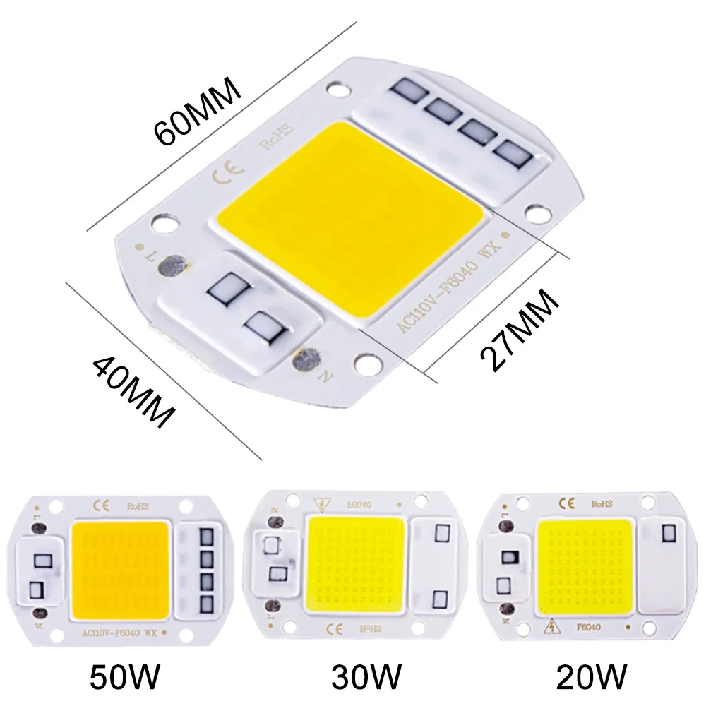 Smart IC does not require driving LED COB light source chip 220V DIY floodlights spotlights  LED bulbs outdoor light accessories