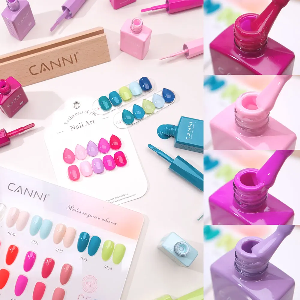 CANNI 9ml Nail Gel Polish TPO Free Summer Pink Self-leveling Long Lasting Soak Off UV LED Gel Nail Art Varnish Nail Manicure