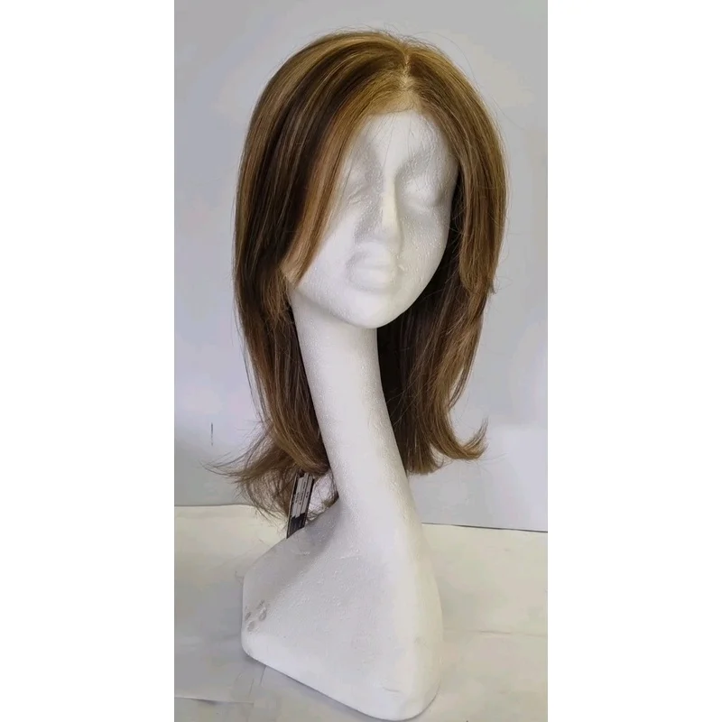 Long Brown Blonde Straight Wig Layered Long - Hair Loss Alopecia Thin REF 0077