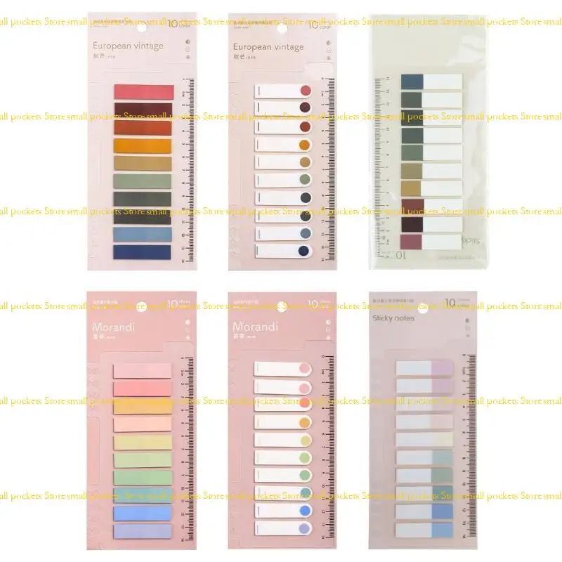 R1WD 200PCS Mini Index Stickers met Binder Divider Sticky Notes Flags Boekpagina Tabs