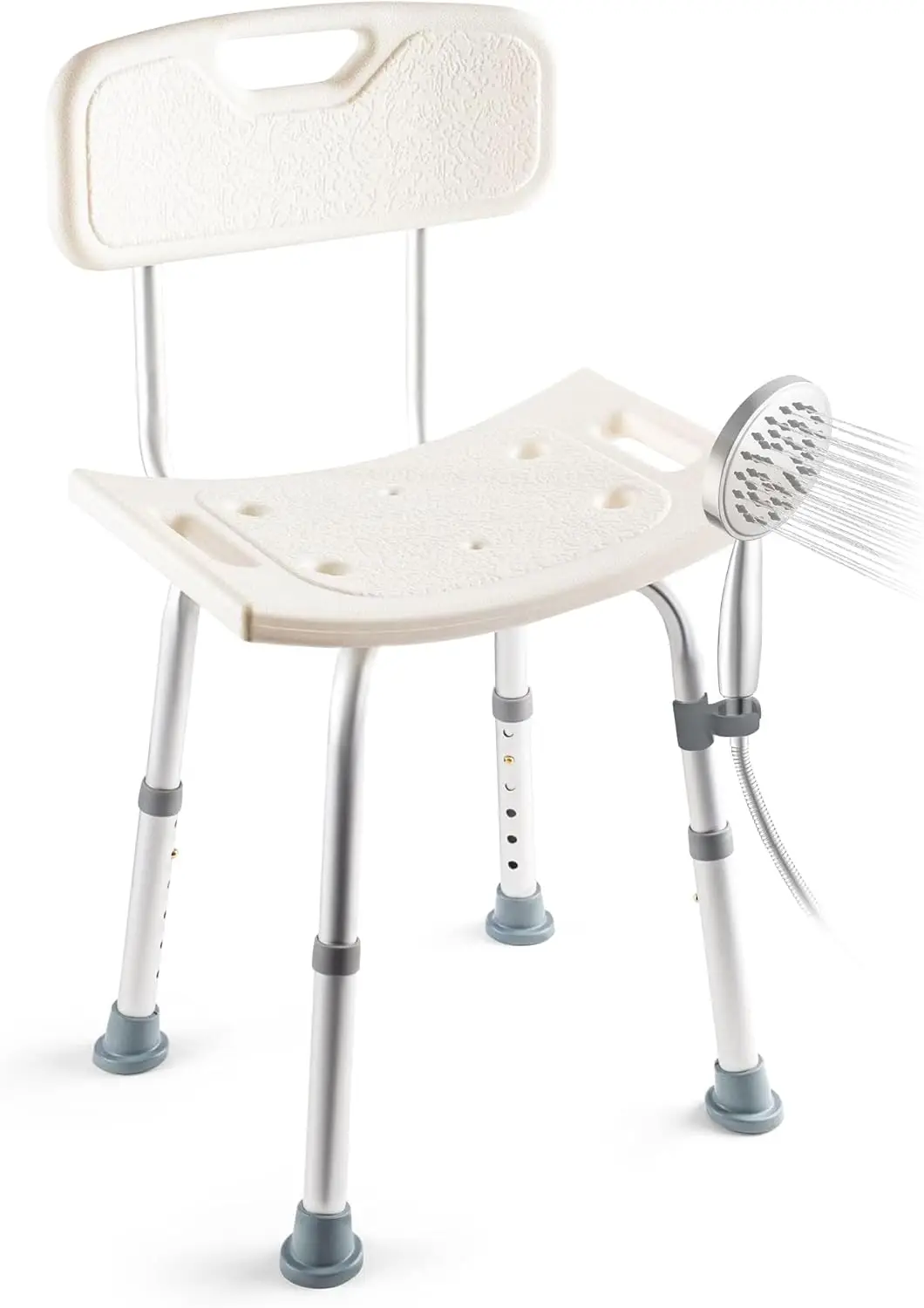 

Регулируемый по высоте стул для душа со спинкой, легкий и устойчивый для безопасного купания