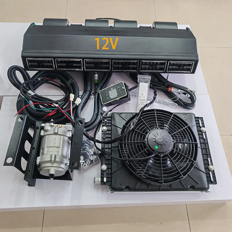 

Universal Car air Conditioning Kit Parking air Conditioner 12v Under Dash Kit A/C Electric air for Truck