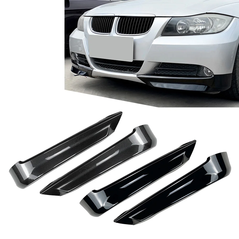 

1Pair Car Front Bumper Lip Aprons Decorative Trim For 2005-2008 BMW E90 E91 3 Series 320i 330i Sedan Base Model Only