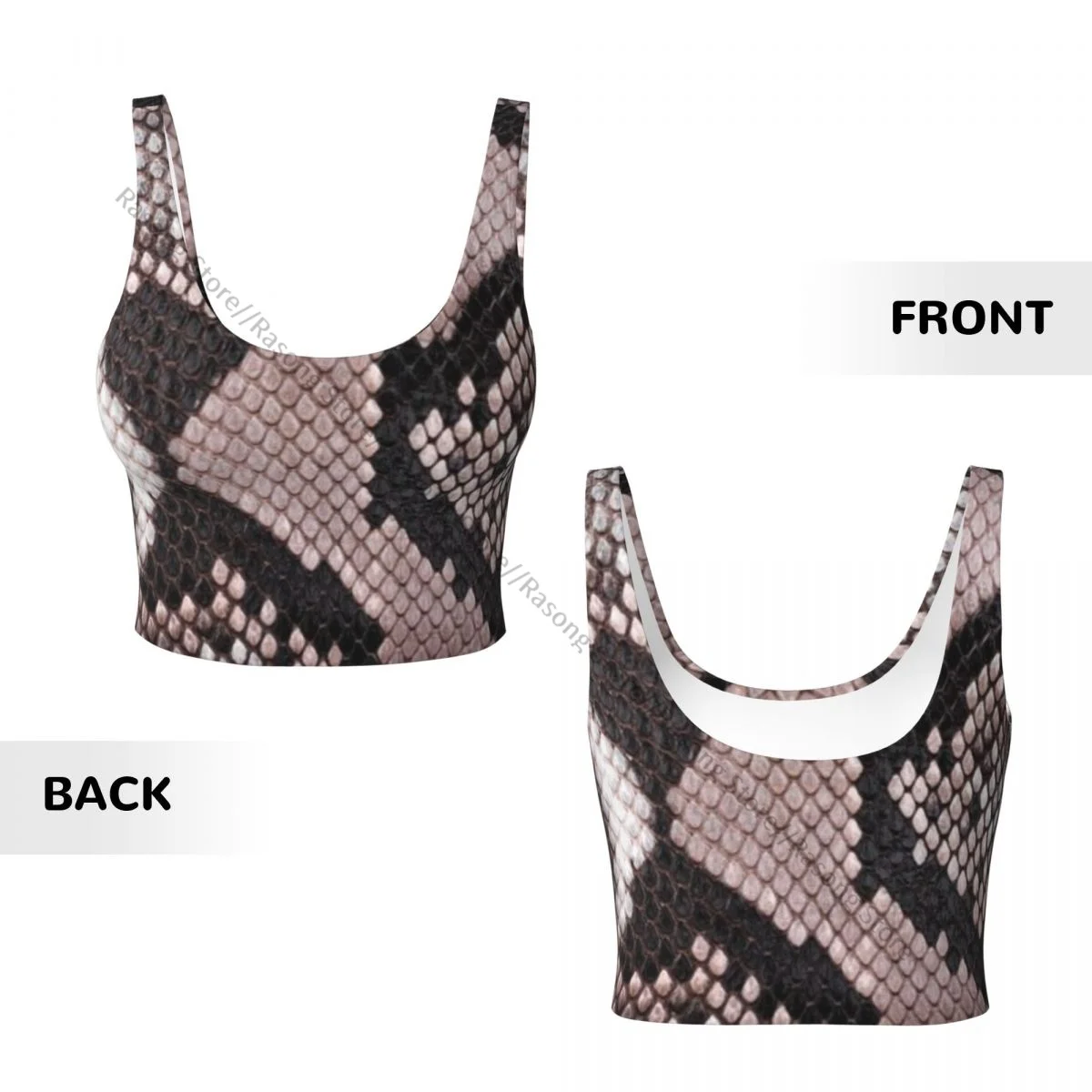 حمالة صدر رياضية للنساء للجري ملابس اليوغا سترة بيثون نسيج الجلد جمع سترة لياقة بدنية #5