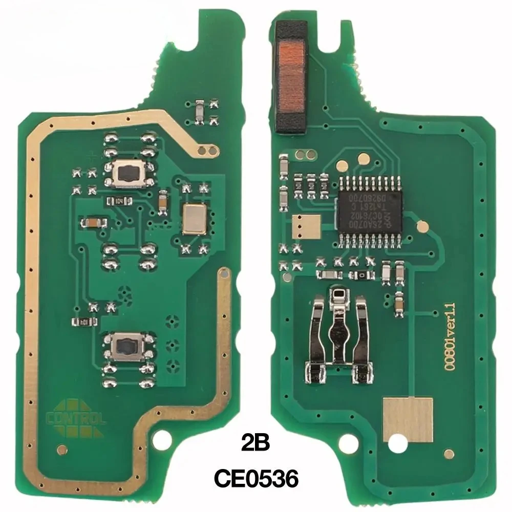 푸조 107 207 307 307S 308 407 607용 2버튼 플립 키 리모컨 FOB PCF7961 PCF7941 칩