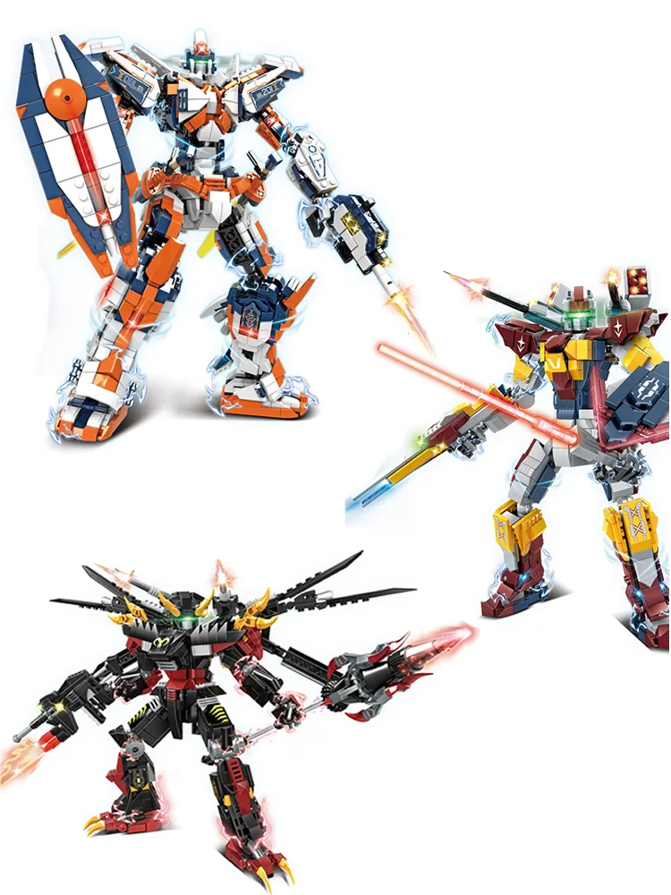 Halloween Devil Super Mecha Robot Series Building Blocks Classic Movie Bladed Attacker Model Bricks WOMA Gift For Boys