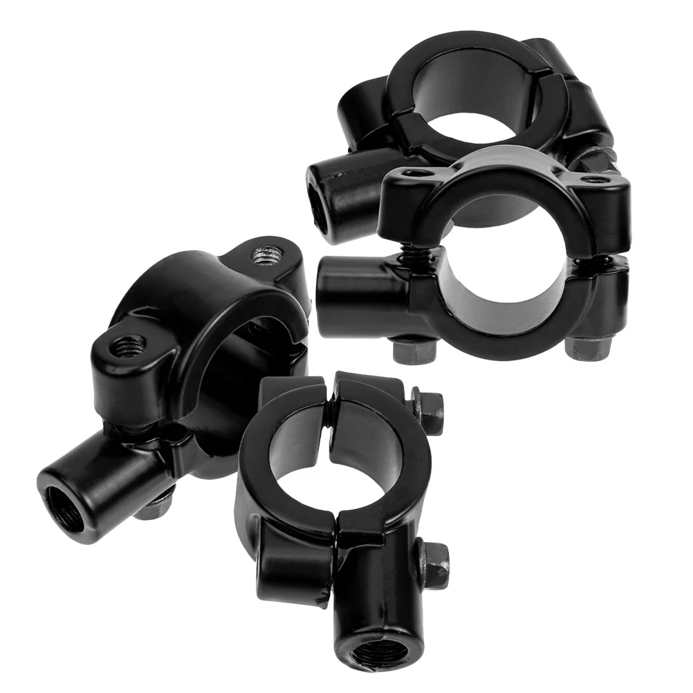 

4Pcs Universal Motorcycle Rearview Mirror Holder Clamp 8mm Zinc Alloy Adjustable Adapter for Bicycles Scooters Stable Secure Fit