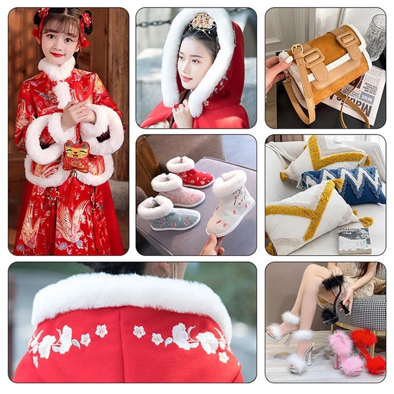 1.5m Long Hair Raccoon Faux Fur Fabric for DIY Christmas Doll Ribbon Tapes For Patchwork Sewing Plush Toy Beard Hair Material