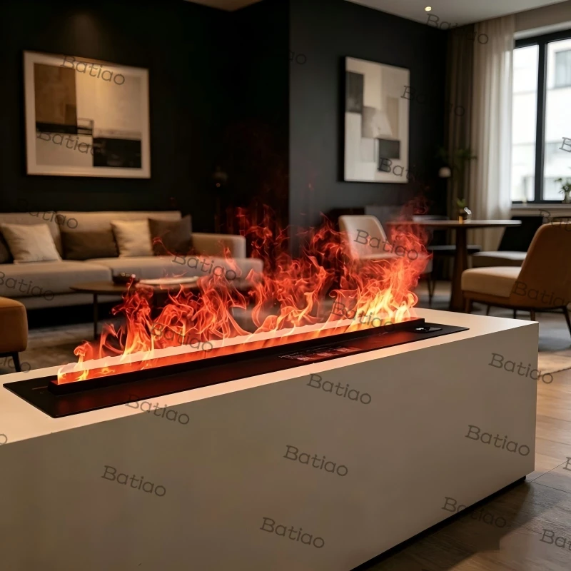 Retro Antique Style Water Vapor Electric Fireplace Mist Humidifier Simulation Flame Effect gold mist fireplace 3d flame chimney