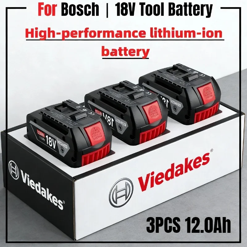 

12.0Ah 18V Rechargeable Battery For Bosch BAT609 BAT618 BAT610 BAT622 Drill