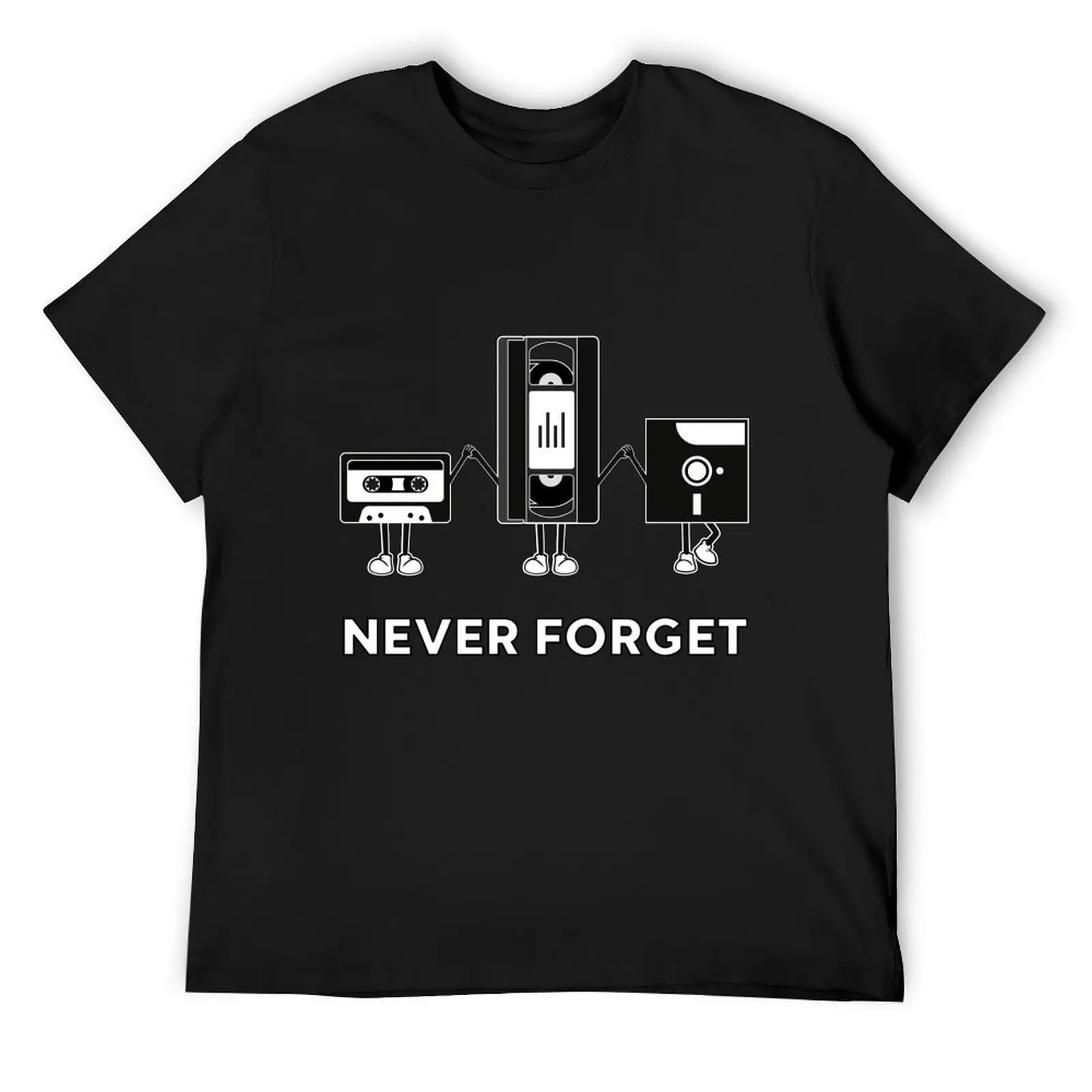 

Never Forget Vintage Retro Graphic Design Computer Floppy Disks Cassette Cool Gifts T-Shirt sublime oversized t shirts for men